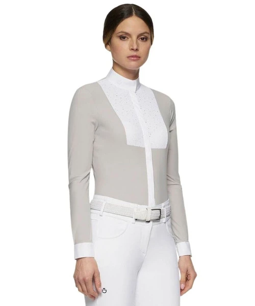 Cavalleria Toscana Crochet Bib Long Sleeve Shirt - Image 5