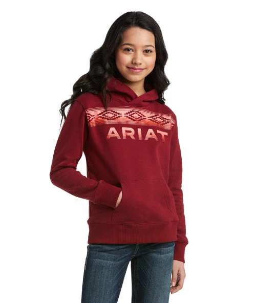 Girls Ariat REAL Serape Logo Hoodie - Image 2