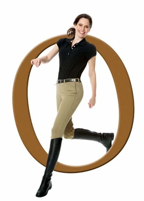 Ovation Euroweave Side Zip Breeches For Girls - Image 2