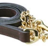 Perri's Leather Lead With Brass Chain