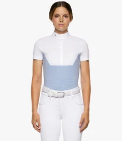 Cavalleria Toscana Seersucker Poplin Bib Shirt Short Sleeve