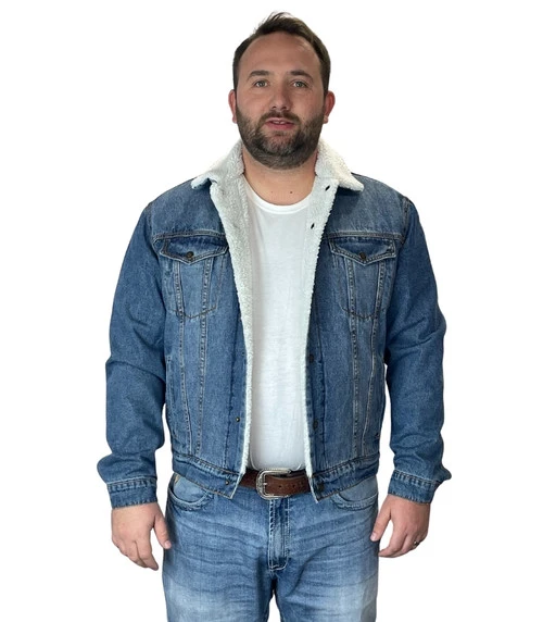 Men's Roper Sherpa Denim Jacket - Image 4